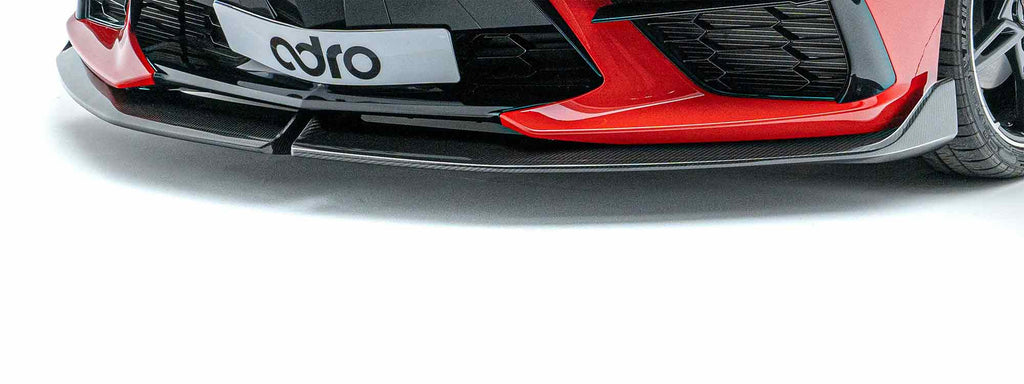 ADRO Corvette C8 Prepreg Carbon Fiber Front Lip-dsg-performance-canada