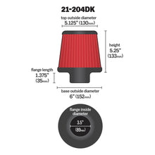 Load image into Gallery viewer, AEM 3.5 inch Short Neck 5 inch Element Filter Replacement-dsg-performance-canada