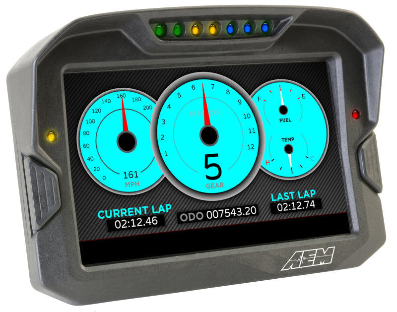 AEM CD-7 Logging GPS Enabled Race Dash Carbon Fiber Digital Display w/o VDM (CAN Input Only)-dsg-performance-canada