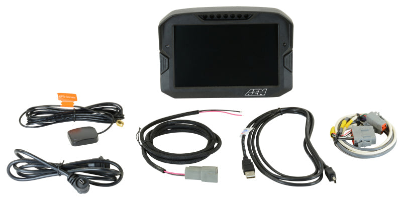 AEM CD-7 Logging GPS Enabled Race Dash Carbon Fiber Digital Display w/o VDM (CAN Input Only)-dsg-performance-canada