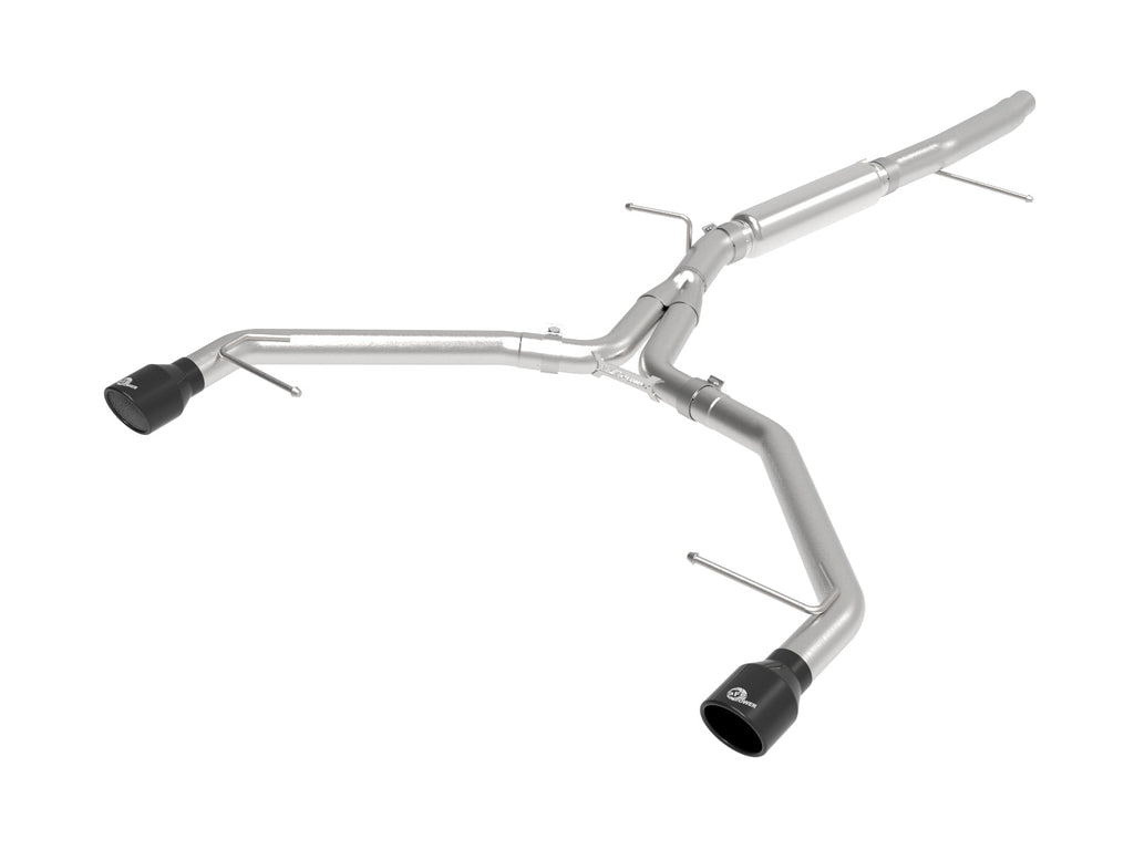 aFe 17-19 Audi A4 (L4-2.0L) MACH Force-Xp Stainless Steel Axle-Back Exhaust System - Black Tip-dsg-performance-canada