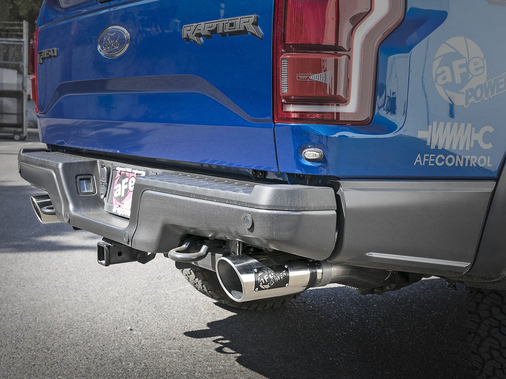 aFe MACHForce-XP 3in to 3-1/2in 304 SS Cat-Back Exhaust w/Polished Tips 17-18 Ford F-150 Raptor 3.5L-dsg-performance-canada