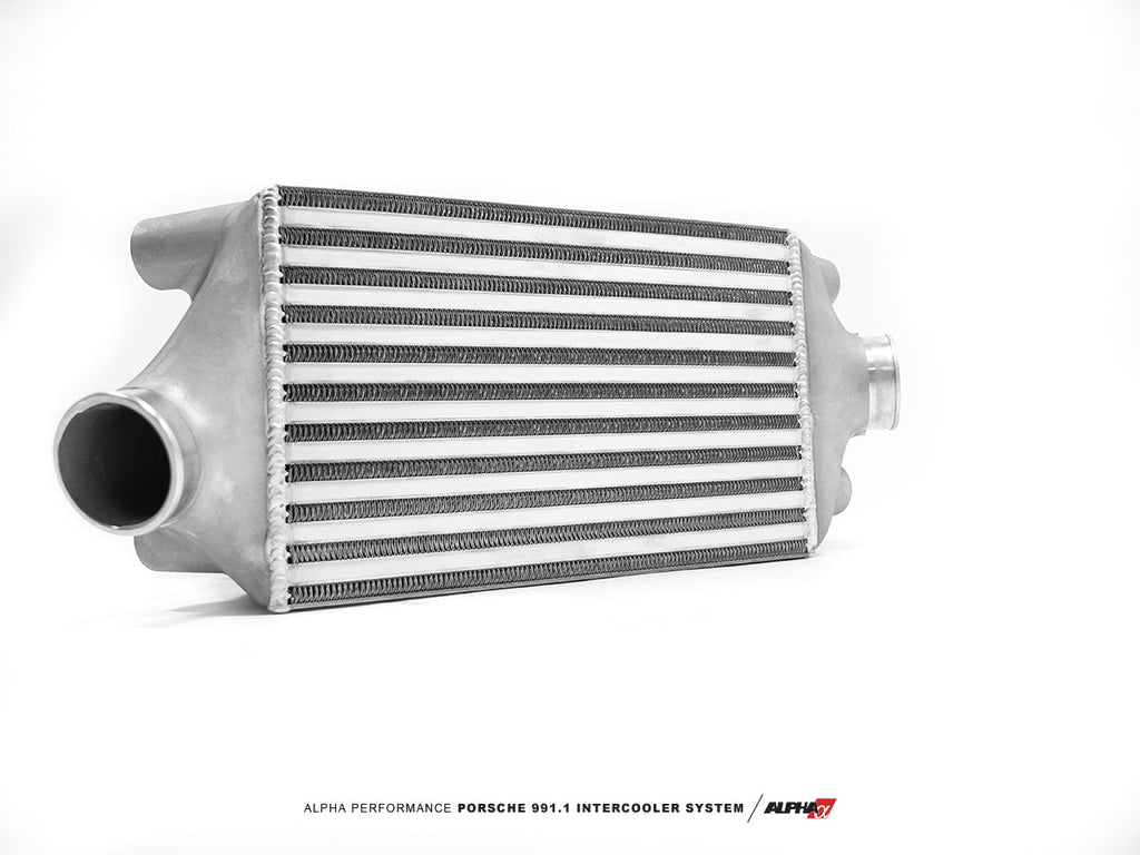 AMS Performance 13-15 Porsche 911 Turbo/Turbo S (991.1) Alpha Intercooler Kit w/Carbon Fiber Shrouds-dsg-performance-canada