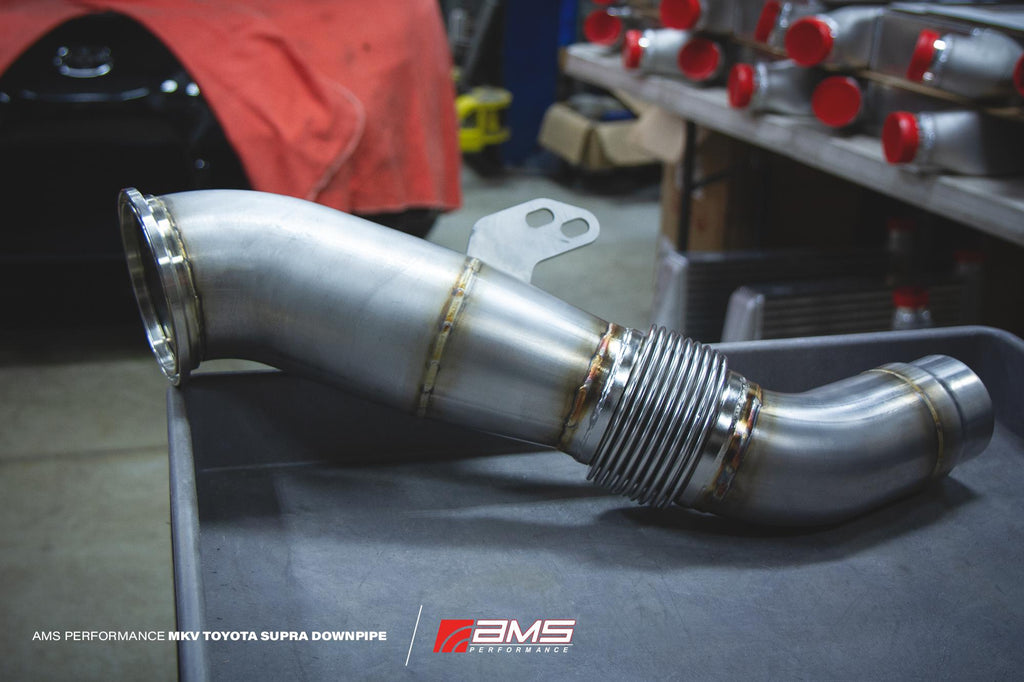 AMS Performance 2020+ Toyota Supra A90 Street Stainless Steel Race Downpipe-dsg-performance-canada