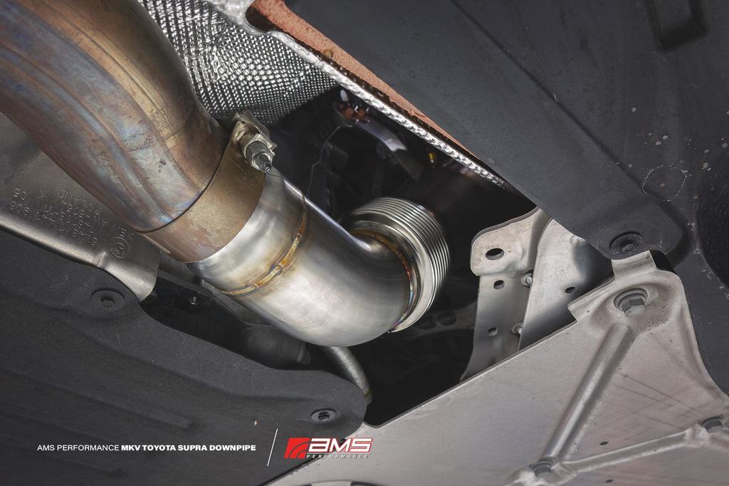AMS Performance 2020+ Toyota Supra A90 Street Stainless Steel Race Downpipe-dsg-performance-canada