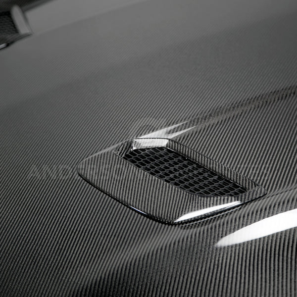 Anderson Composites 18-20 Ford Mustang Double Sided Type-OE Carbon Fiber Hood-dsg-performance-canada