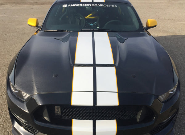 Anderson Composites 2015-2017 Ford Mustang Shelby GT350 Double Sided Carbon Fiber Hood-dsg-performance-canada