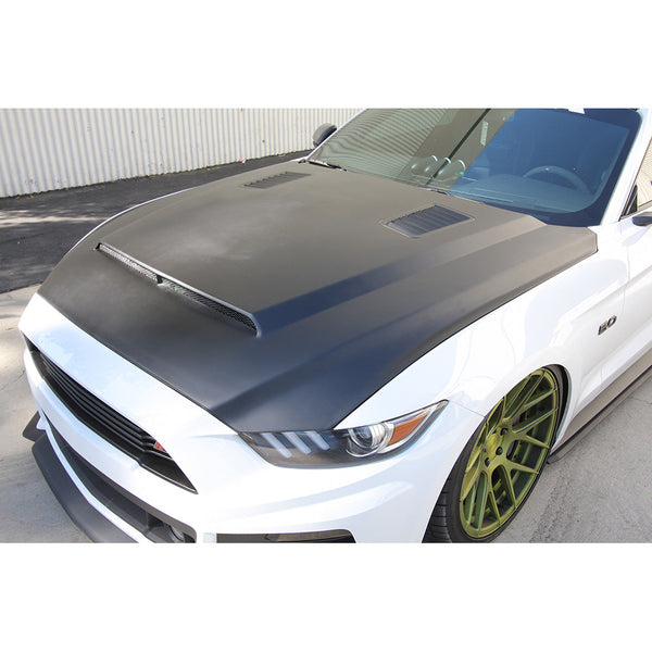 Anderson Composites 2015-2017 Ford Mustang Super Snake Style Hood Fiberglass-dsg-performance-canada