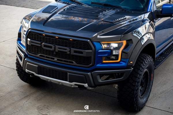 Anderson Composites 2017-2018 Ford Raptor Type-OE Style Carbon Fiber Hood-dsg-performance-canada