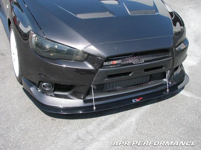 APR Performance Carbon Fiber Wind Splitter with Rods for Mitsubishi Evo 10 With Factory Aero Lip 2008 - 2016-dsg-performance-canada