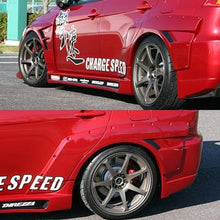 Load image into Gallery viewer, Chargespeed 20mm D-1 Style Blister Wide Rear Fenders FRP 4PC - Evo X-dsg-performance-canada