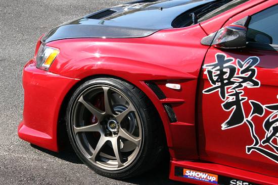 Chargespeed 20mm D-1 Wide Front Fenders FRP - Evo X-dsg-performance-canada