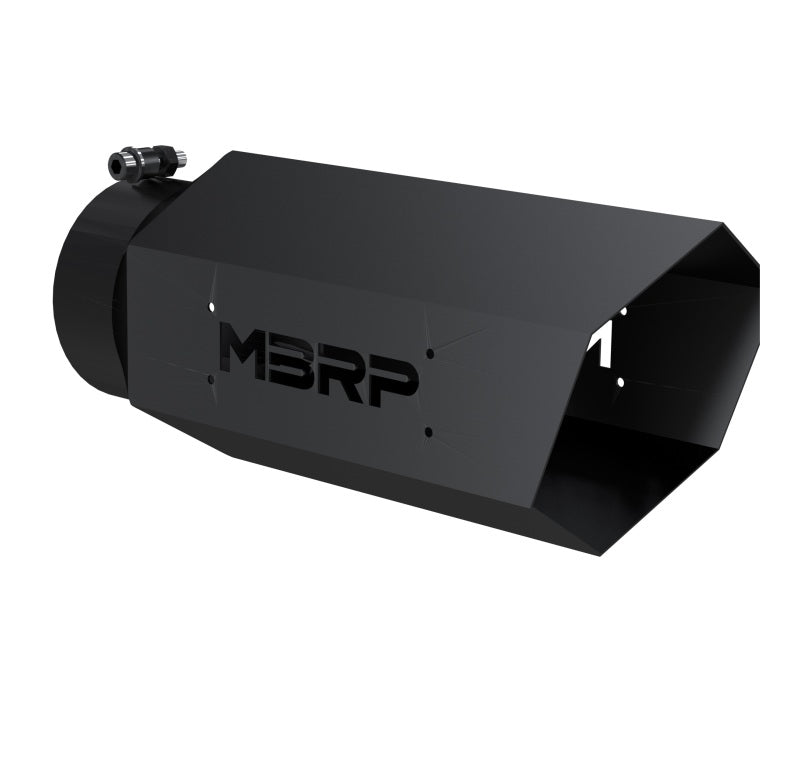 MBRP Universal Hex Tip 5in Inlet 16in length w/o Logo - Black Coated-dsg-performance-canada
