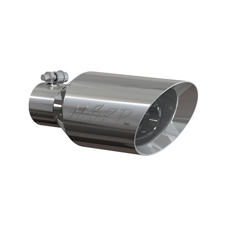 MBRP Universal Tip 4.5 O.D. Dual Walled Angled Rolled End 2.5 Inlet 12in Length - T304-dsg-performance-canada