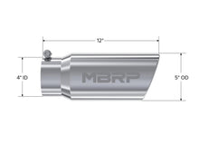 Load image into Gallery viewer, MBRP Universal Tip 5 O.D. Angled Rolled End 4 inlet 12 length-dsg-performance-canada