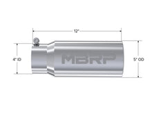Load image into Gallery viewer, MBRP Universal Tip 5 O.D. Rolled Straight 4 inlet 12 length-dsg-performance-canada